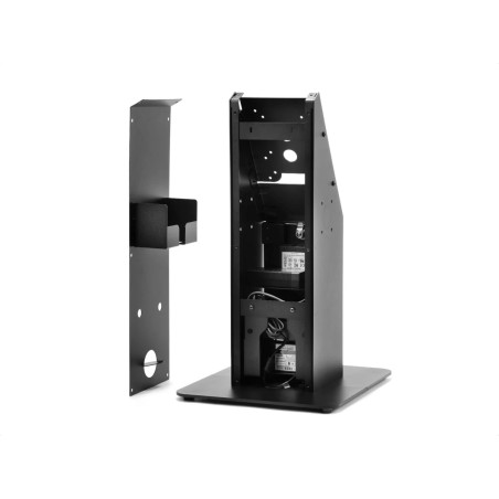Quiosque de autoatendimento com scanner e terminal de pagamento
